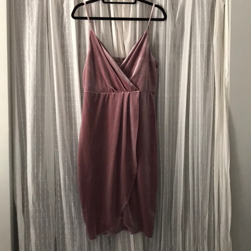 Rose Velvet Cocktail Dress